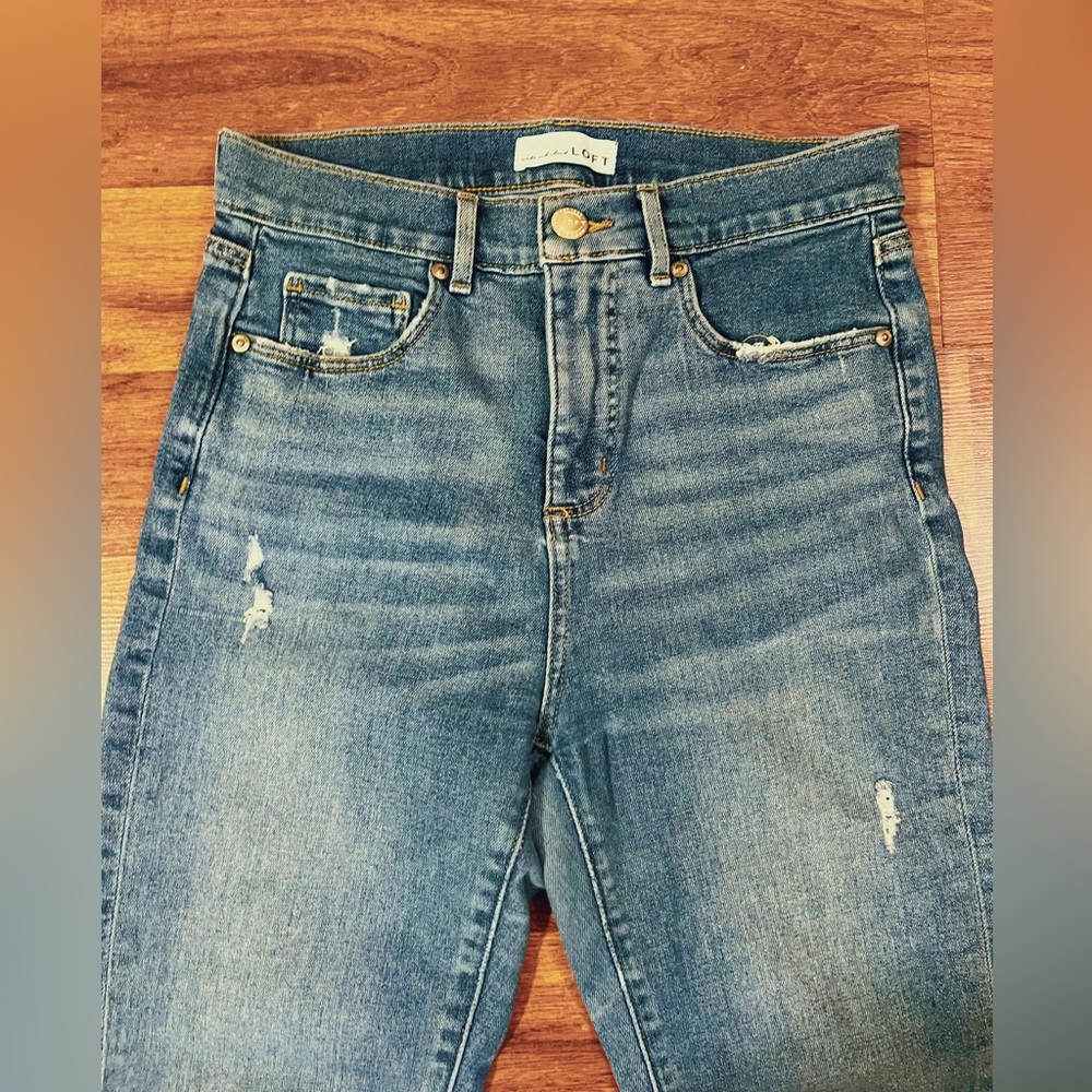 High waist straight leg LOFT jeans